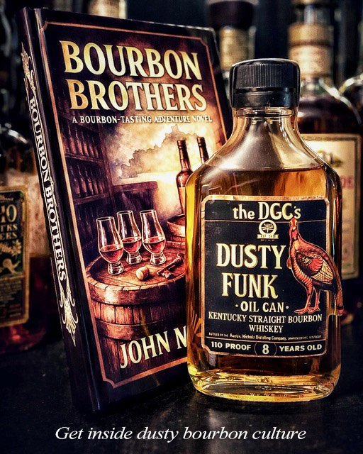 Bourbon Brothers beside Dusty Funk bottle