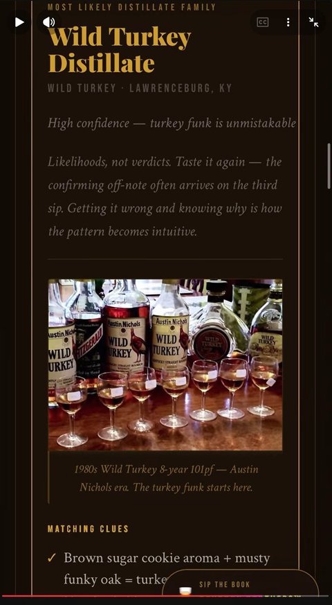 Watch the Tasting Compass identify a dusty pour live